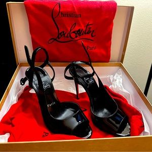 Christian Louboutin Jenlove peep toe heel size 7US/37EU.